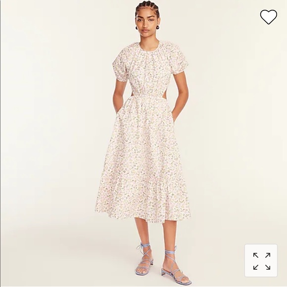 NWT J.Crew Side Cutout Floral Cotton Dress